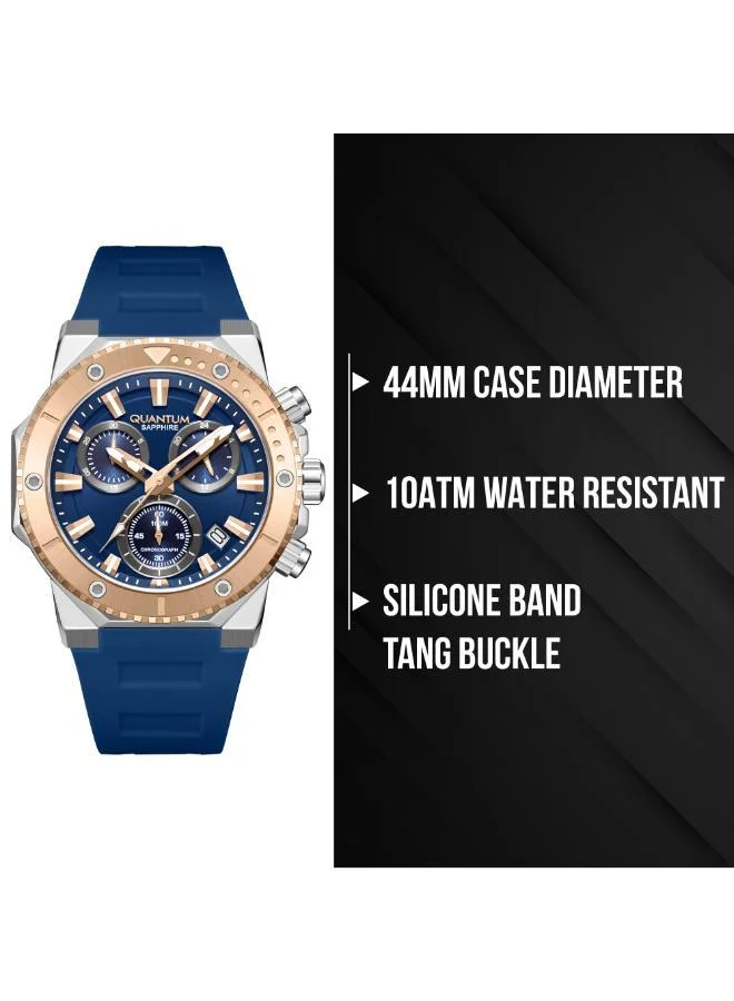 Quantum  Men's Silicone Analog Watch HNG1232.599 - 44 mm for Men | Best Price UAE